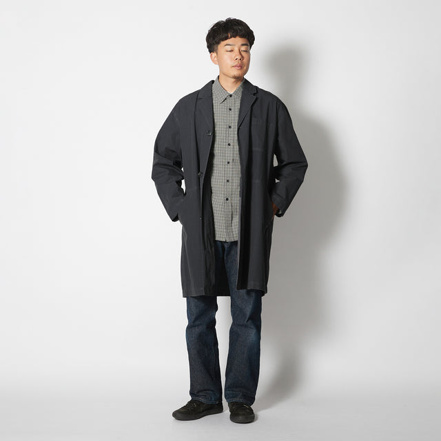 Natural-Dyed Recycled Cotton Coat Charcoal JK-24SU10802CH - Snow Peak UK