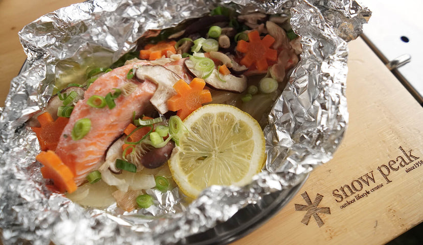 Salmon and Mushrooms in Foil