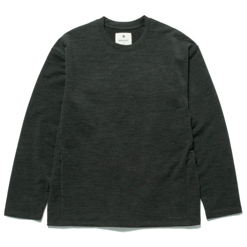 Wool Sweatshirt Pullover Grey SW-24AU01000GY - Snow Peak UK