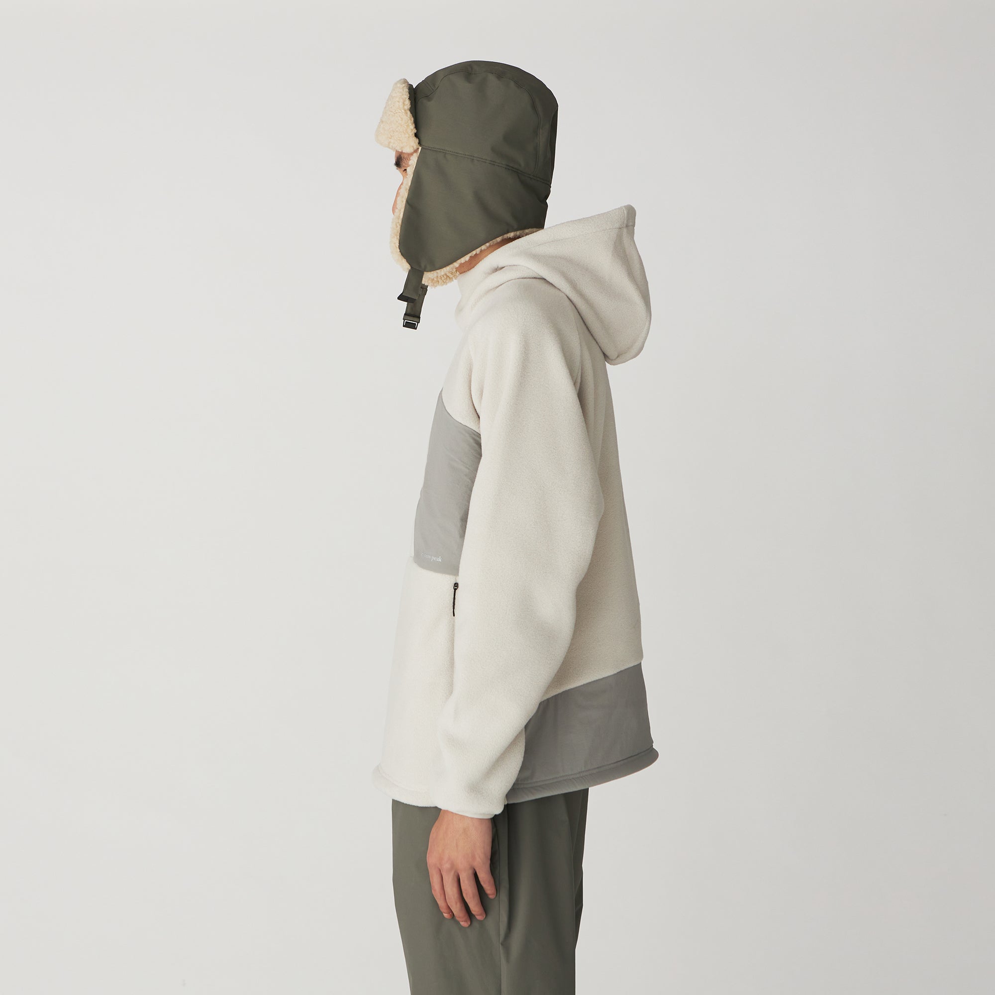 Double Face Fleece Hoodie Snow Peak