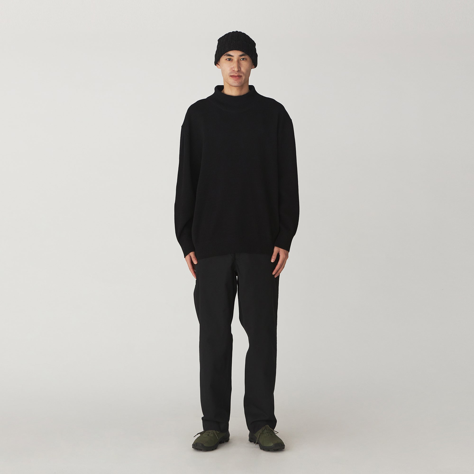 Co/Ny/Pe Knit High Neck