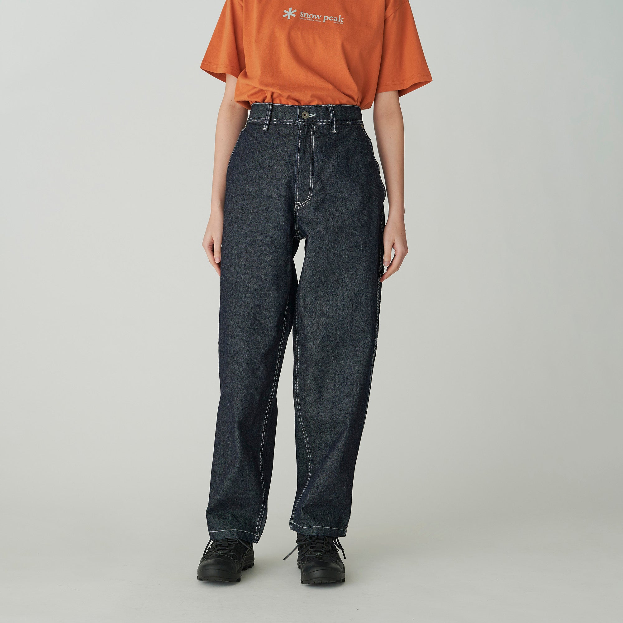 Recycled Cotton Denim Wide Pants