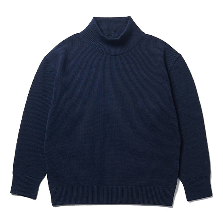 Co/Ny/Pe Knit High Neck Navy KN-24AU20202NV - Snow Peak UK