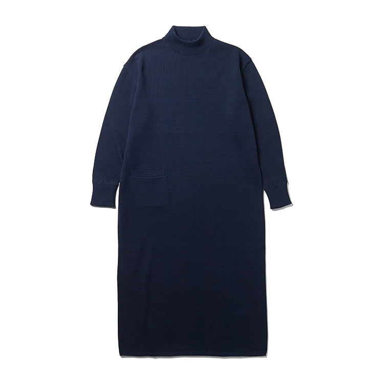 Co/Ny/Pe Knit Dress Navy KN-24AW20100NV - Snow Peak UK