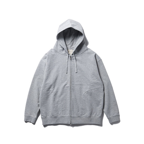 Recycled Cotton Zip Up Hoodie Marled Grey SW-24AU40102MG - Snow Peak UK