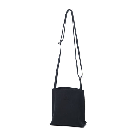 Vegan Leather Shoulder Bag Black AC-24AU405BK - Snow Peak UK