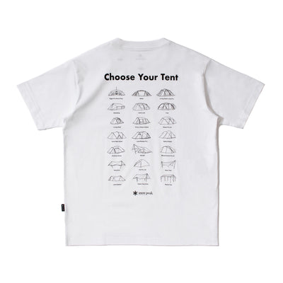 Choose Your Tent T Shirt White SP-TS-24SU00102WH - Snow Peak UK