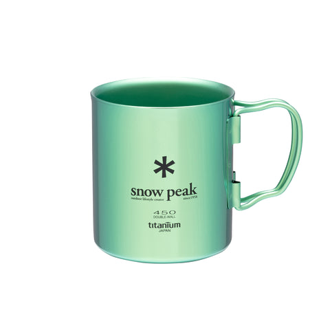 Titanium Double Wall 450 Coloured Mug Green MG-053GR-US - Snow Peak UK