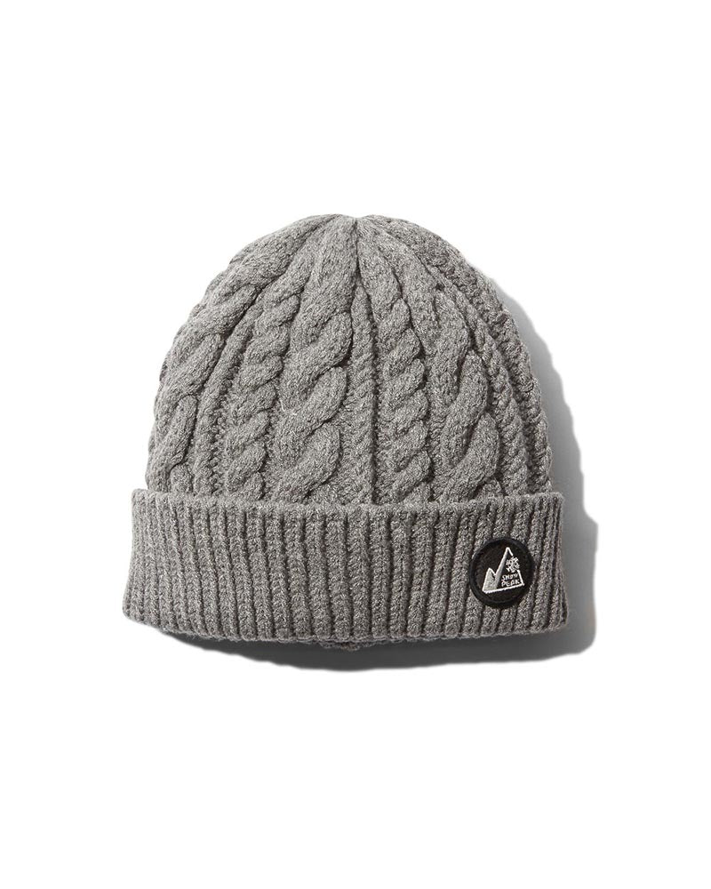 Snow peak X Mountain of Moods Cable Knit Beanie Grey MM4310-AC03GY - Snow Peak UK