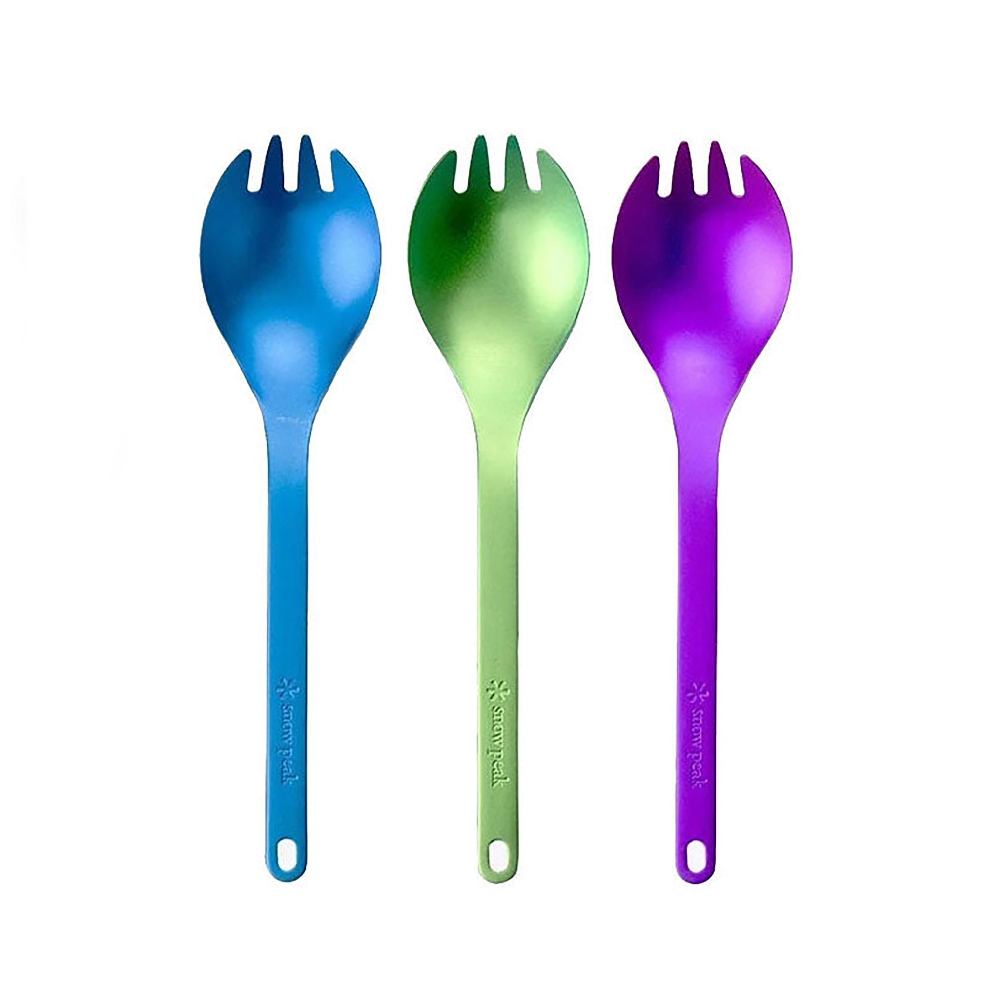 Titanium Colour Spork (Blue, Green, Purple)