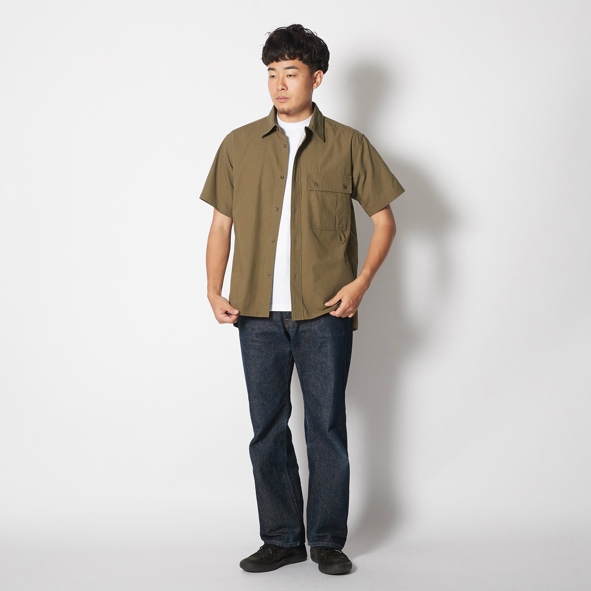 TAKIBI Light Ripstop Short Sleeve Shirt