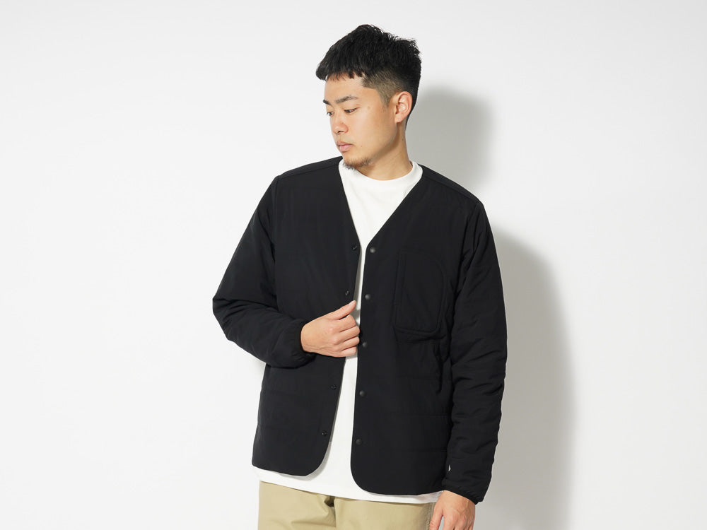 Flexible Insulated Cardigan in Black - S / Black