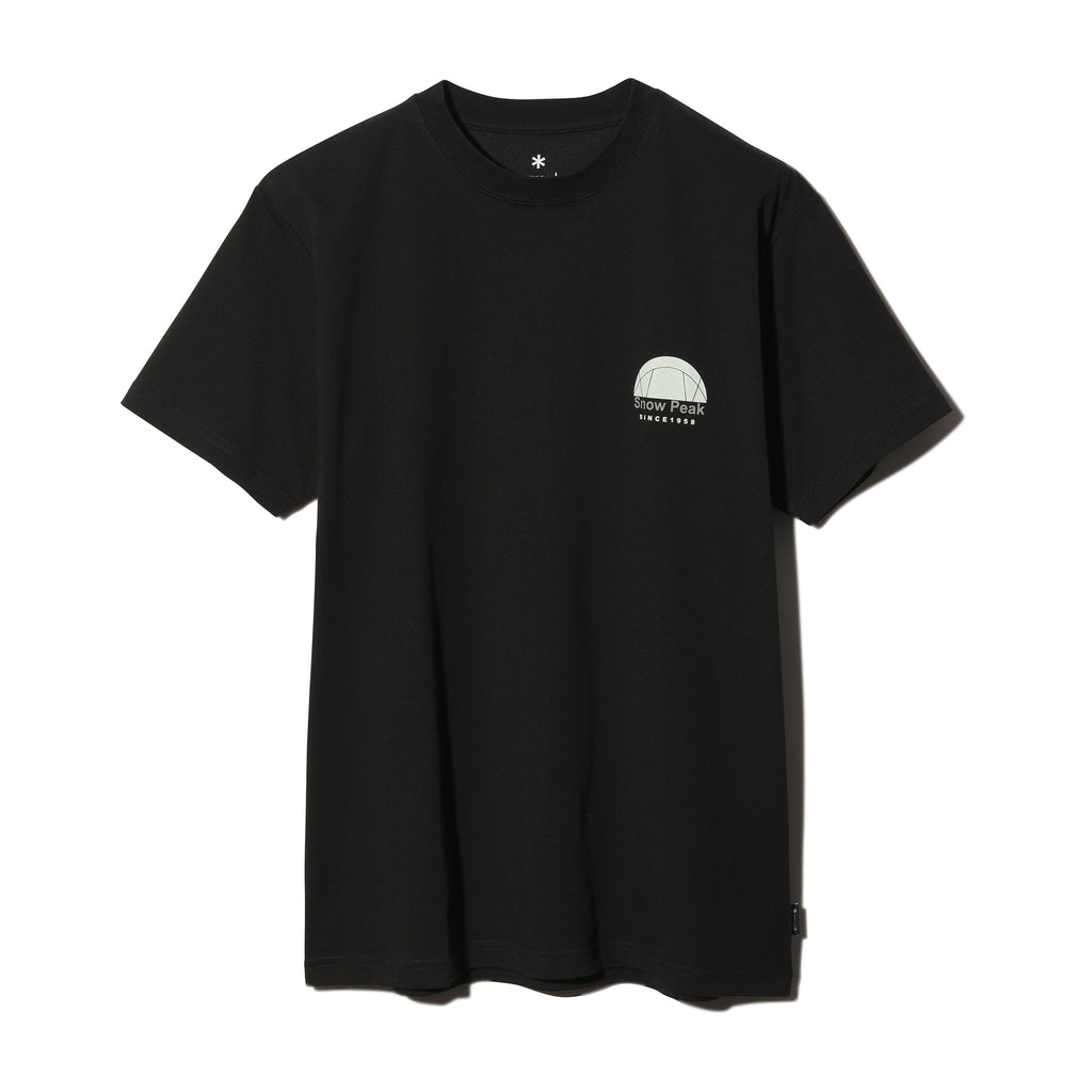Alpha Breeze Typography T-Shirt Black TS-24SU00102BK - Snow Peak UK