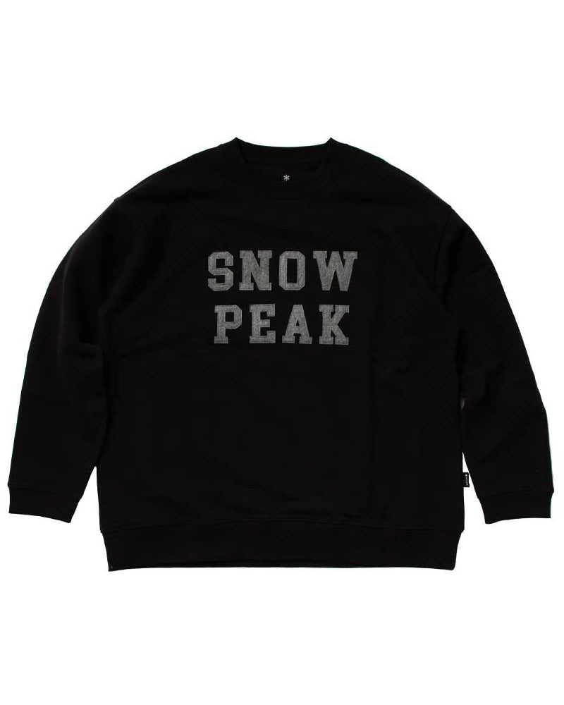 Felt Logo Sweatshirt S SP-SW-23AU00102BK - Snow Peak UK