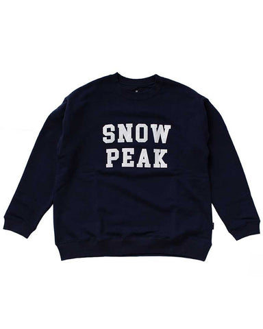 Felt Logo Sweatshirt S SP-SW-23AU00102NV - Snow Peak UK