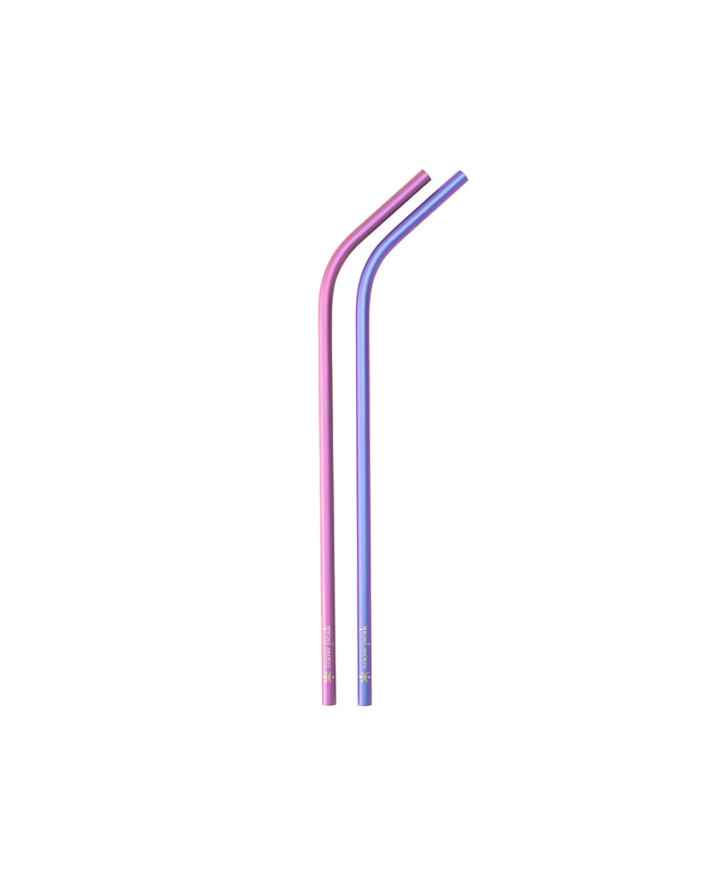 Titanium Straw 2-piece set Pink & Purple   - Snow Peak UK