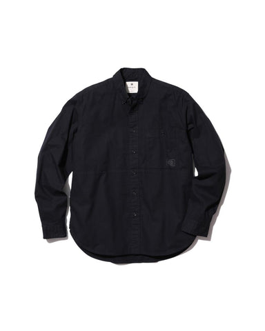 Organic Cotton Poplin Button-Down Shirt Black SH-22SU40102BK - Snow Peak UK