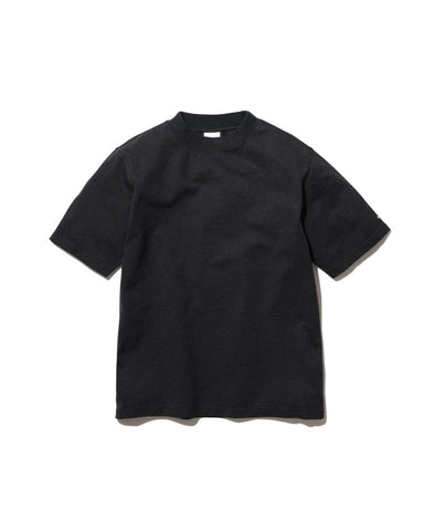 Recycled Cotton Heavy Mockneck T-shirt Black TS-22SU40200BK - Snow Peak UK