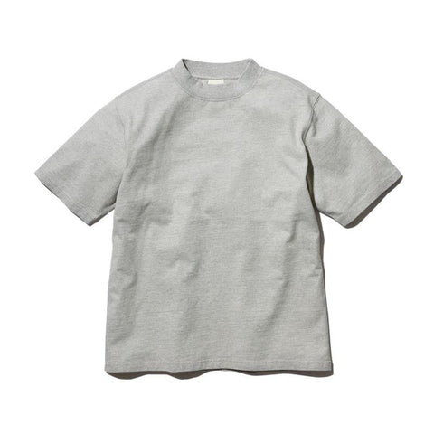 Recycled Cotton Heavy Mockneck T-shirt Marled Grey TS-22SU40200MG - Snow Peak UK